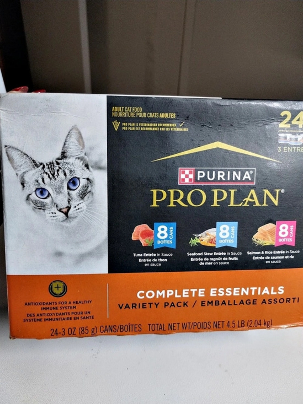 Purina Pro Plan Complete Essentials Variety Pack Cat Food Variety Pack 24 Cans